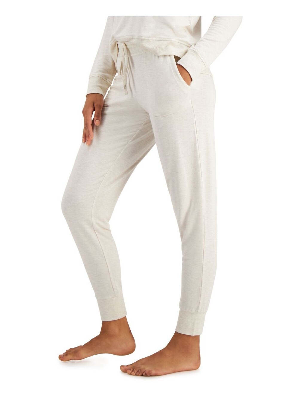 Alfani Womens Super Soft Jogger Pajama Pants Oatmeal Heather Size 2XL